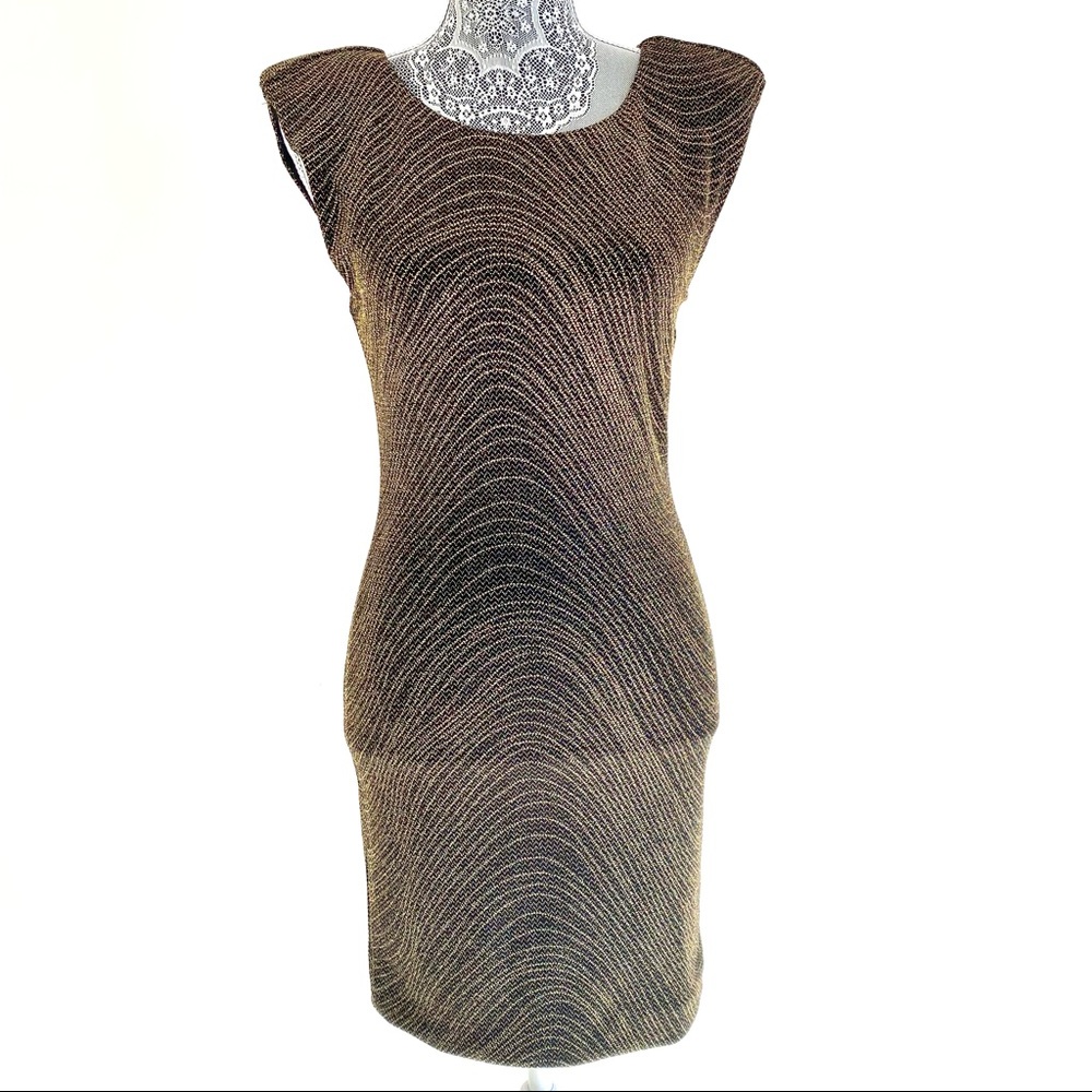 Shimmery Mini Gold Dress
